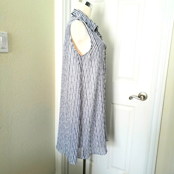 Ronni Nicole Semi Sheer Button Front Dress - Picture 2 of 6